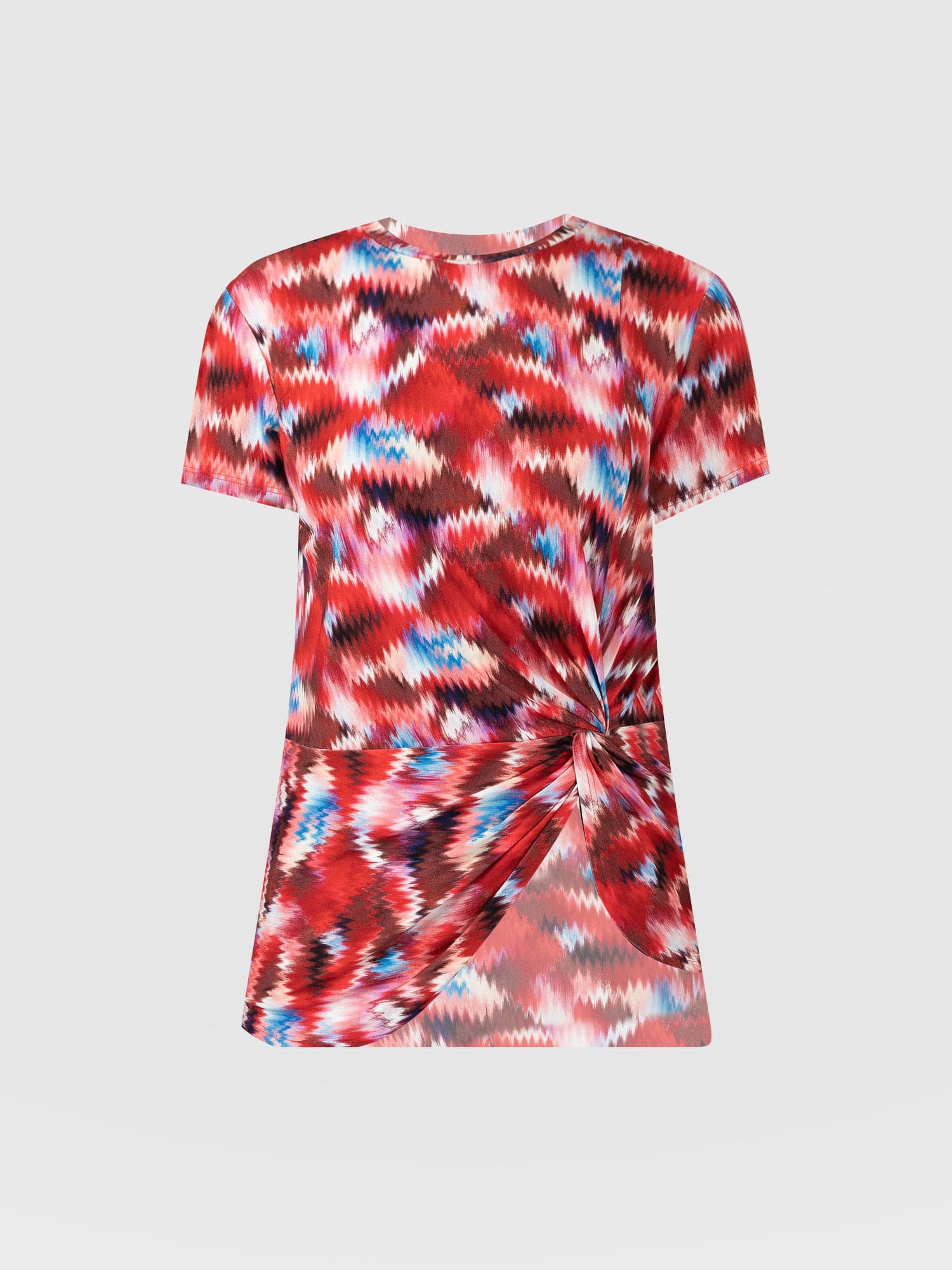 Kensal Twist Front Tee Red Marble - Women's Dresses | Saint + Sofia® USA